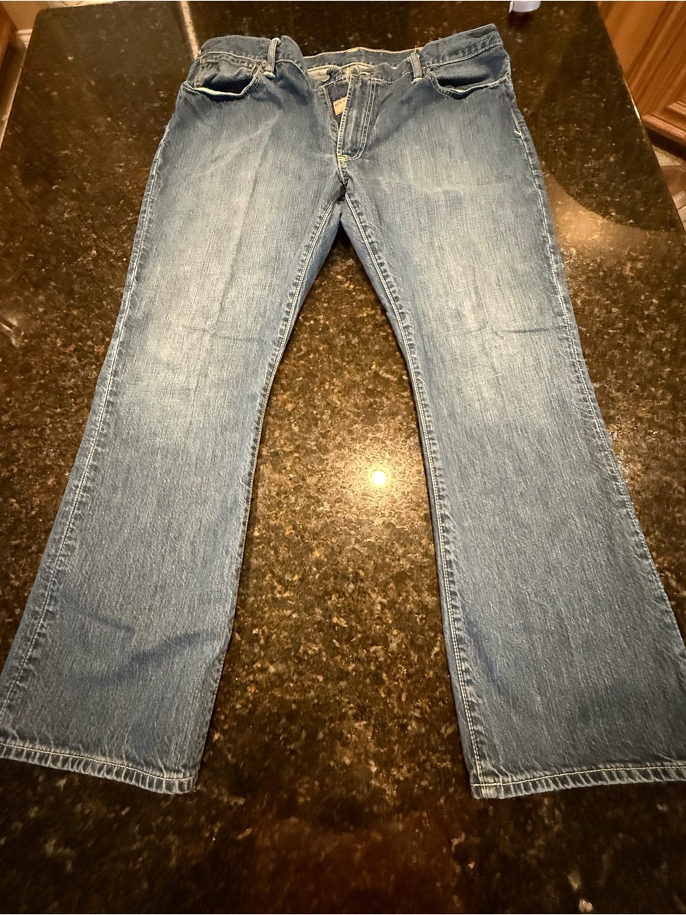 Men's Blue Denim Jeans - Classic Straight Fit